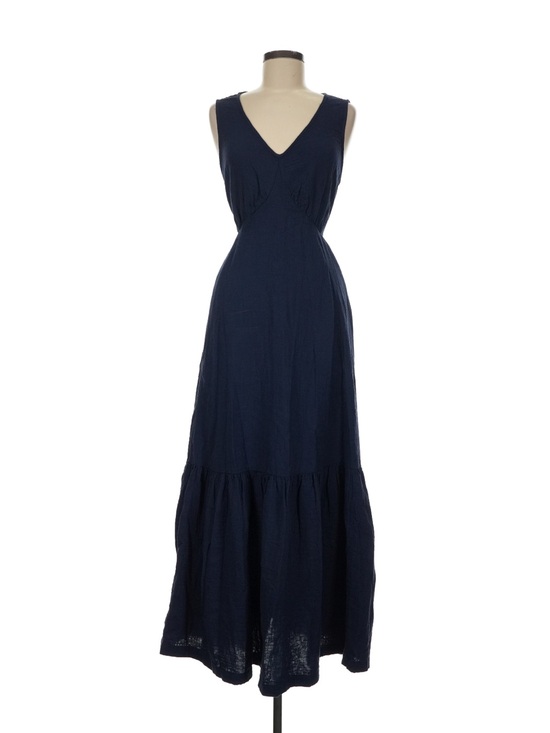 Pact Dresses & Skirts - Pact Navy V-Neck Tiered Maxi Dress